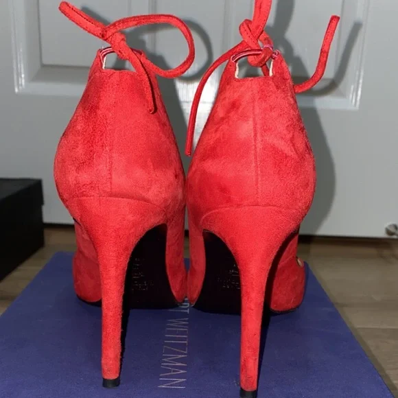 Stuart Weizman peakabow red pump size 37 - Picture 2 of 12